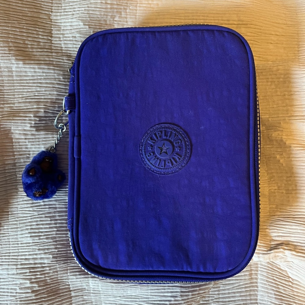 Kipling Vibrant Blue Organizer with Keychain